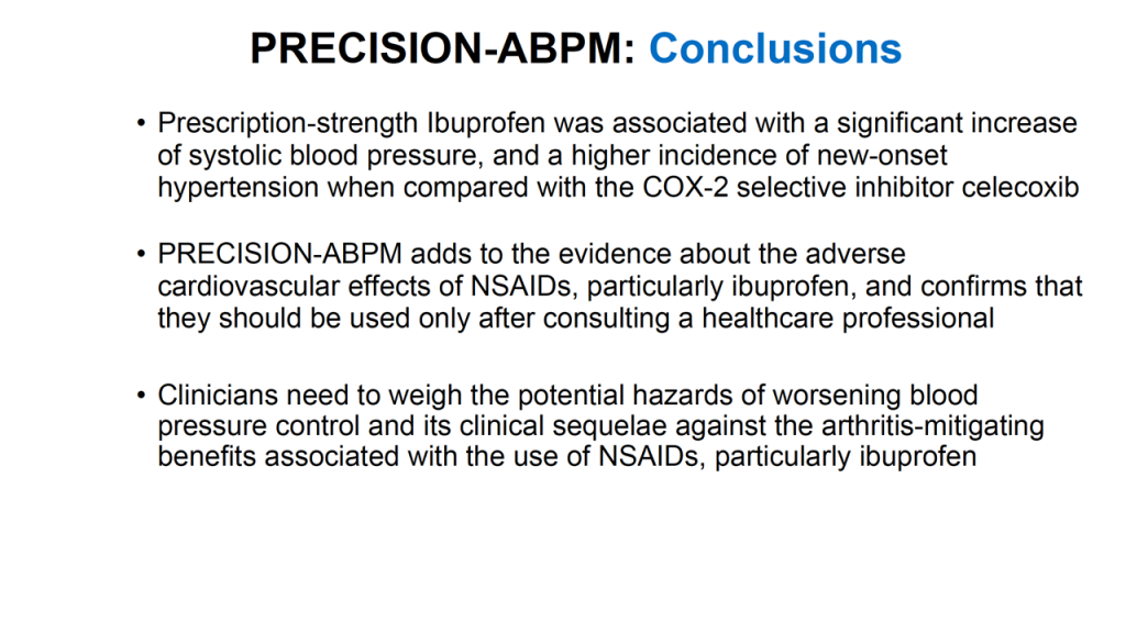 PRECISIONABPM Prospective Randomized Evaluation of Celecoxib
